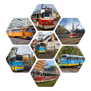 Tatra Abschied Chemnitz - Collage